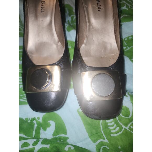 Massimo Baldi Women's Blk Career Pump Size 40 or 9M Made In Italy Leather - Picture 5 of 16